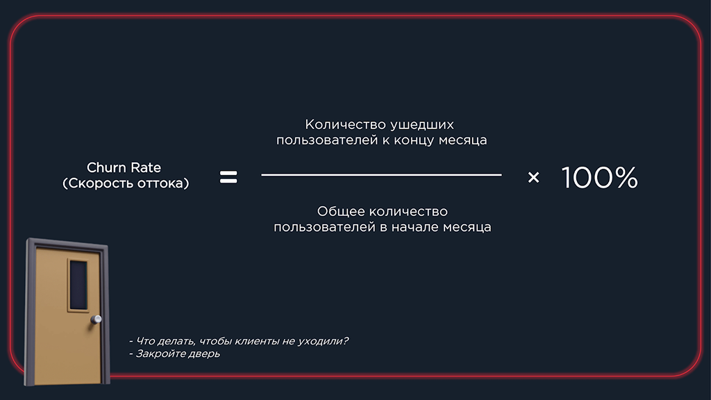 Формула расчета коэффициента оттока клиентов (Churn Rate)