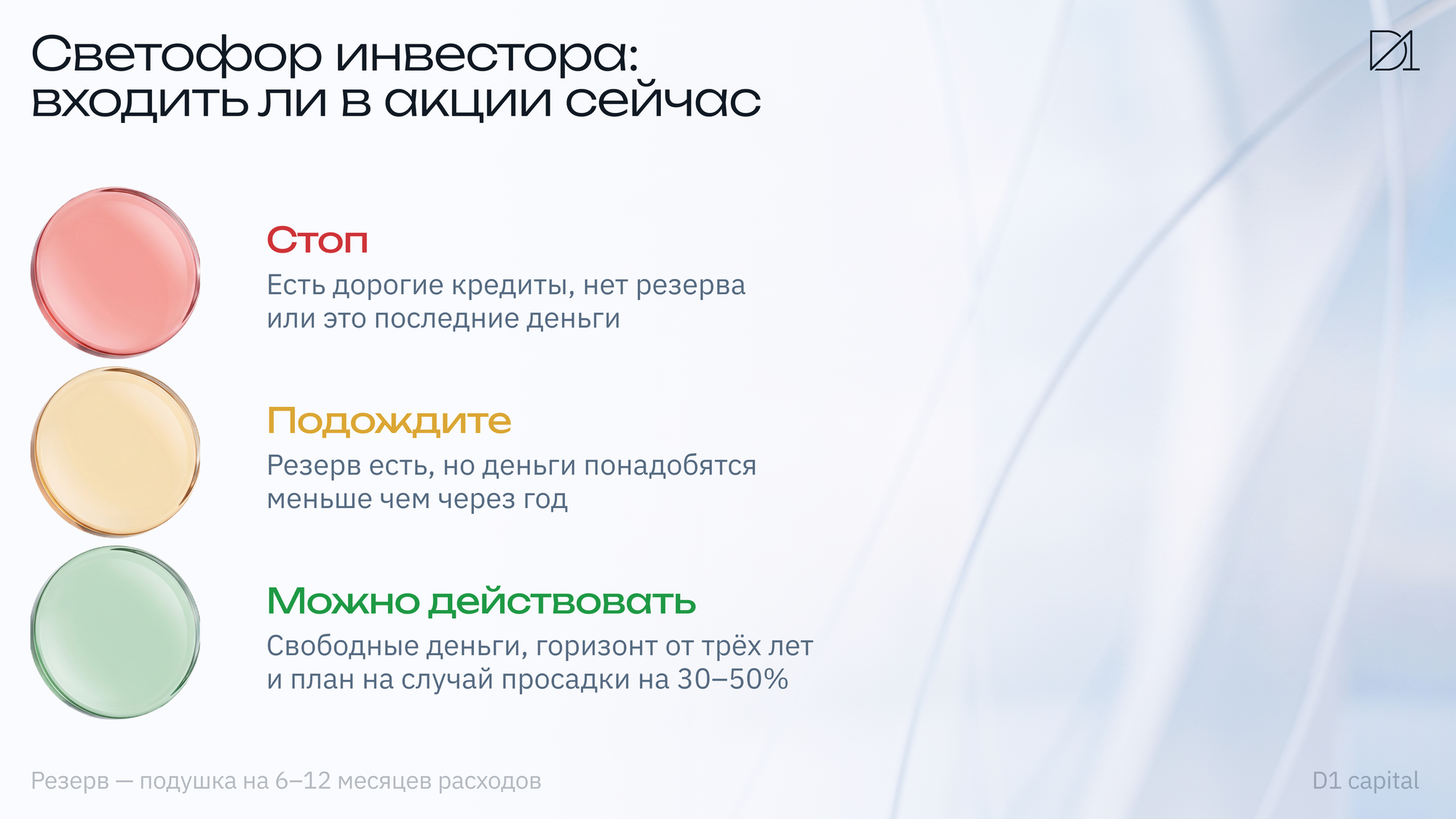 Светофор инвестора Светофор инвестора