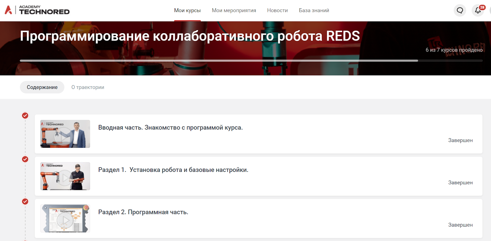 Обучающая платформа TECHNORED