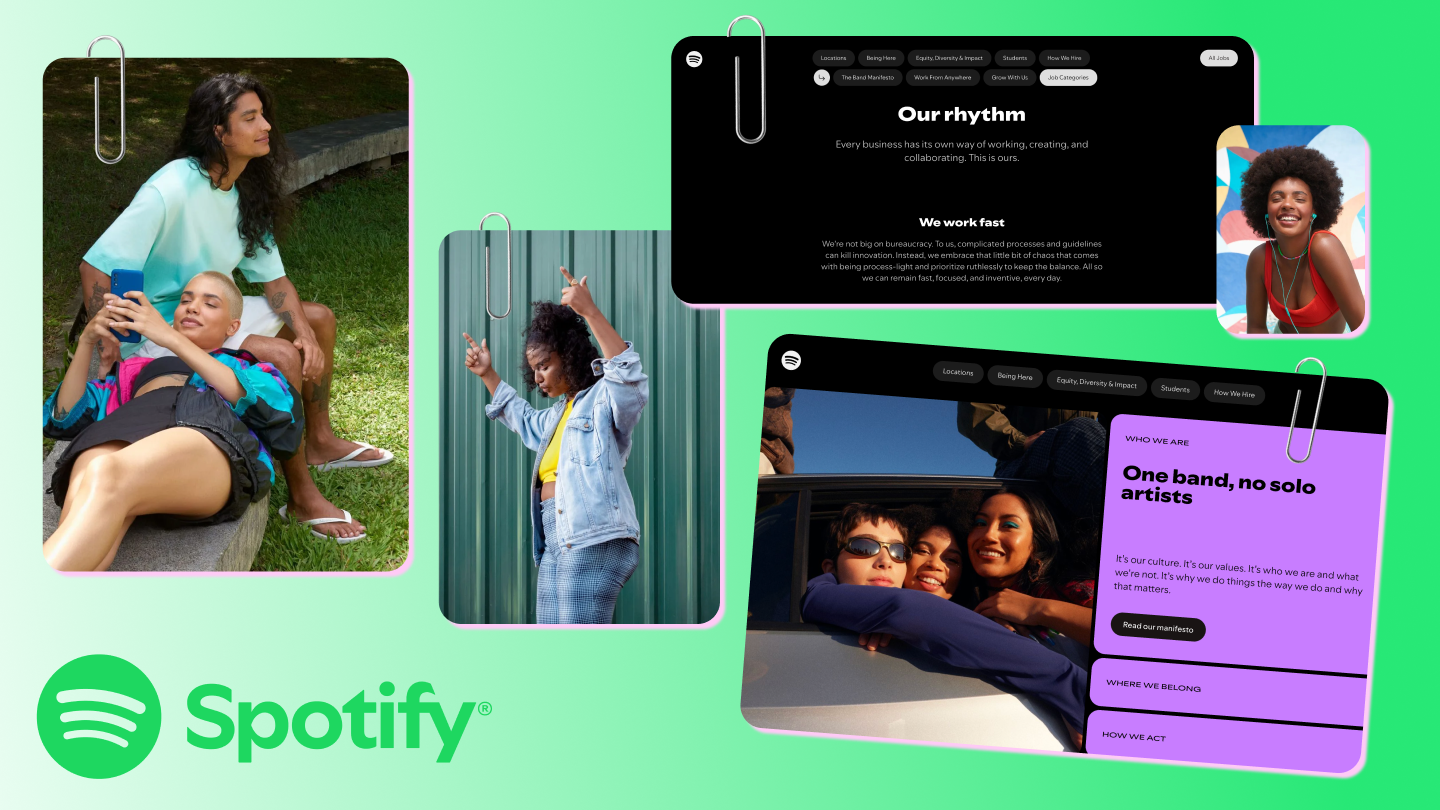 Spotify использует музыкальную метафору — общую сцену и ответственность, ритуалы «ритма», право на выбор места и графика работы (политика work from anywhere)